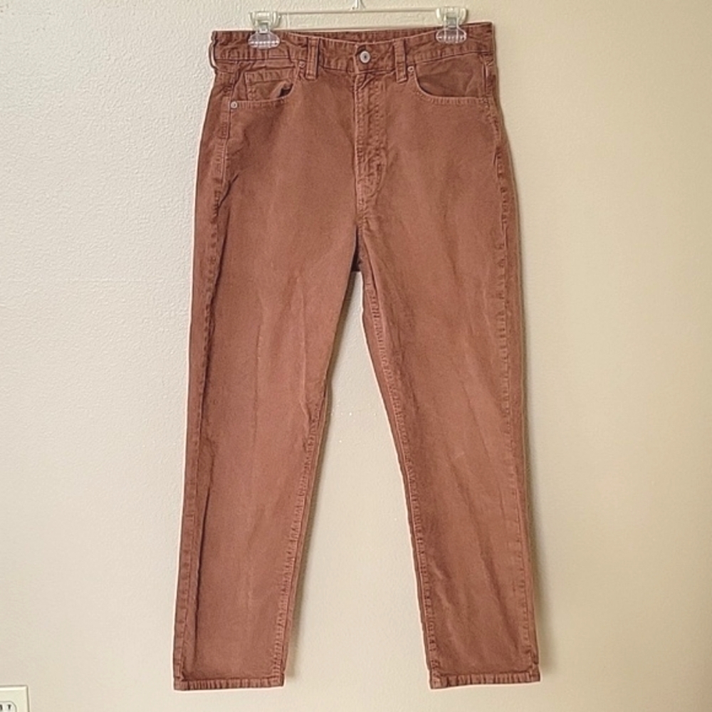 American Eagle Brown Corduroy Mom Jeans - Size 10